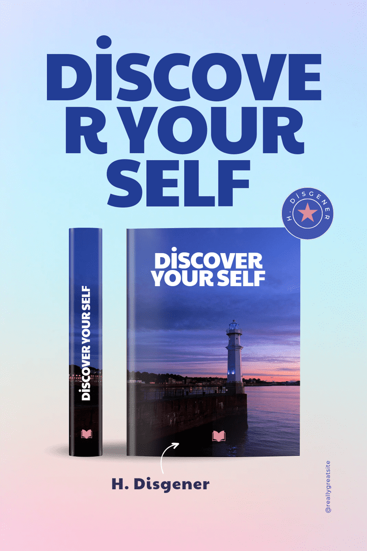 عمل غلاف كتاب Discover Your self بطريقة احترافية ودقيقة