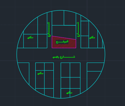 تقسيم معماري لبرج سكني 260متر