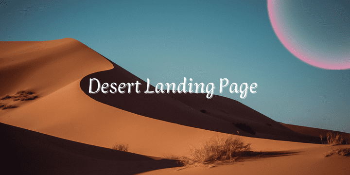 Dessert landing page