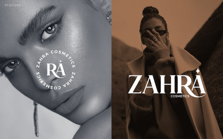 هوية بصرية Zahra cosmetics