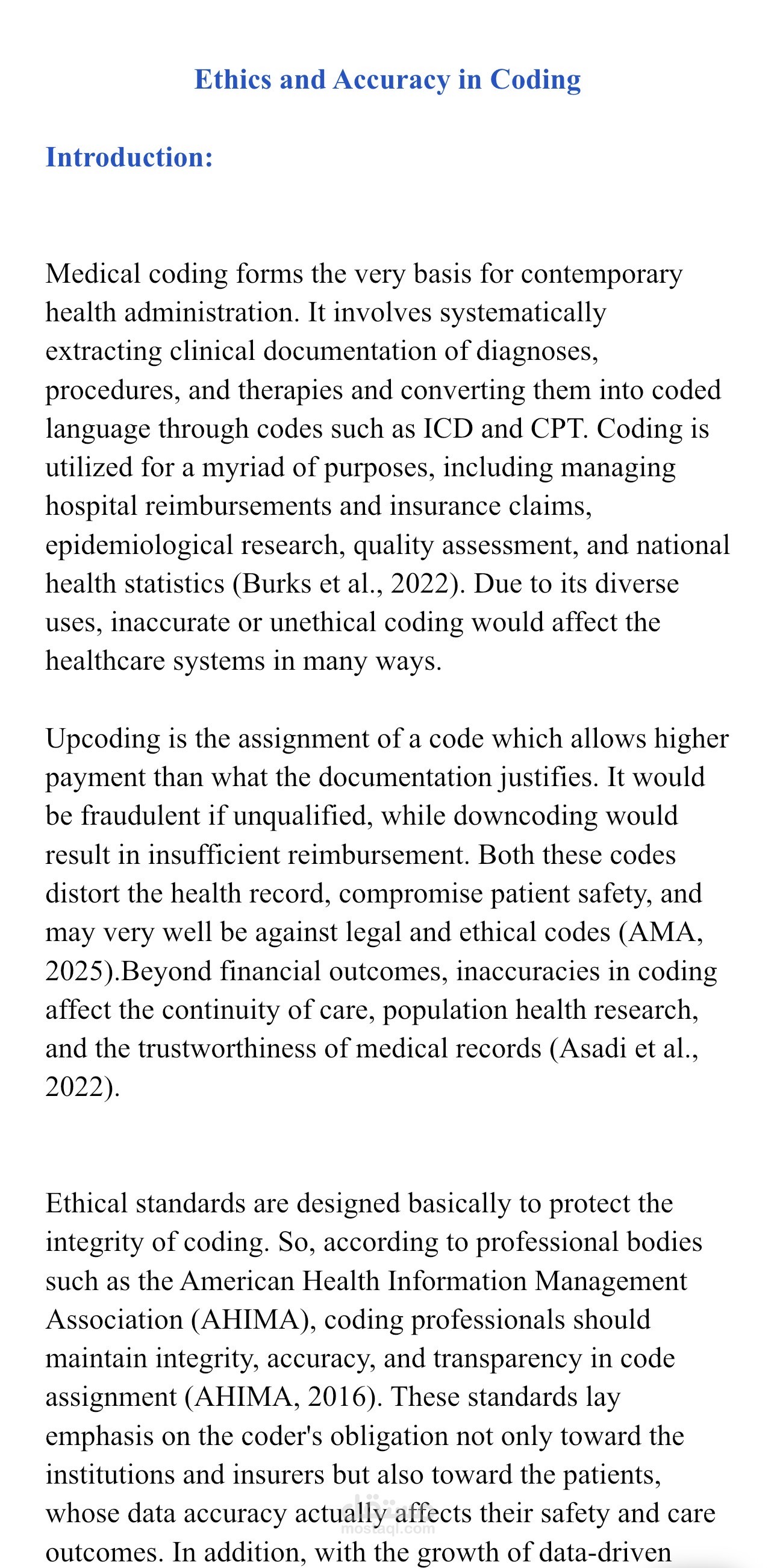 بحث عن Medical coding