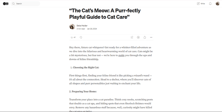 “The Cat’s Meow: A Purr-fectly Playful Guide to Cat Care”