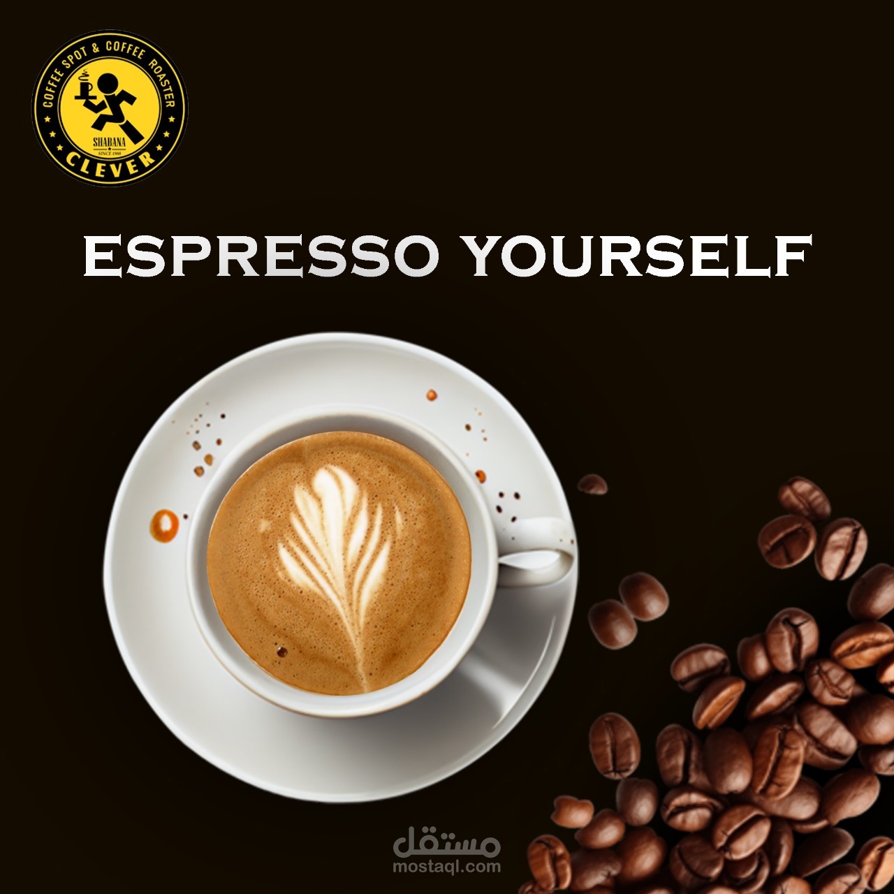 Clever coffee spot social media ad.