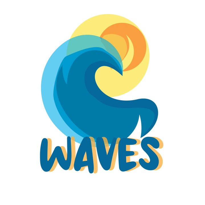 waves motion design social media