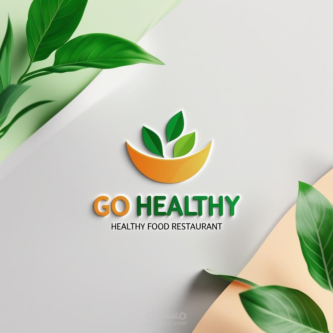 تصميم شعار احترافي لمطعم أكل صحي – Go Healthy