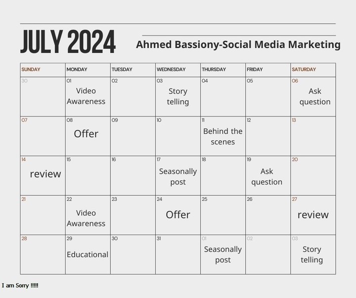 Content Calendar