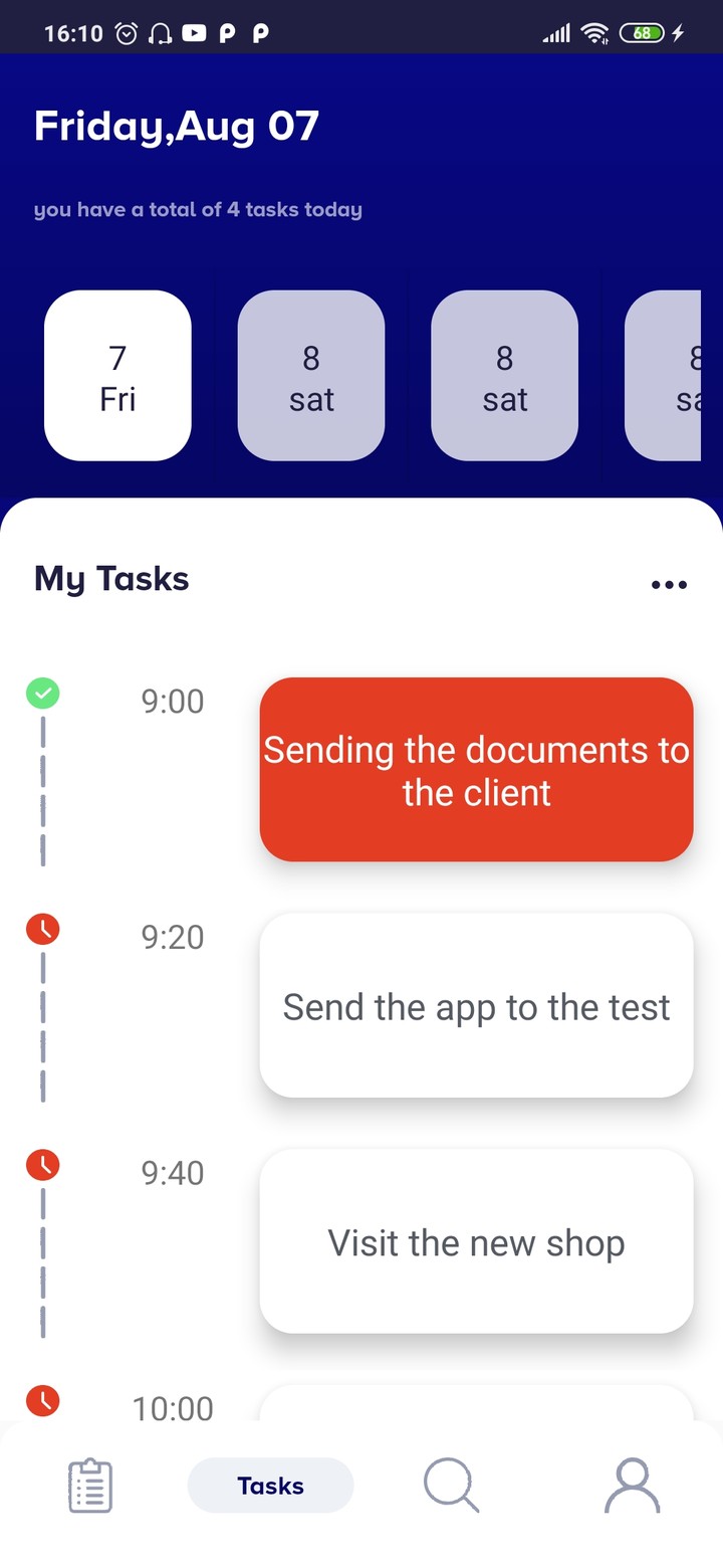 Daily tasks manager