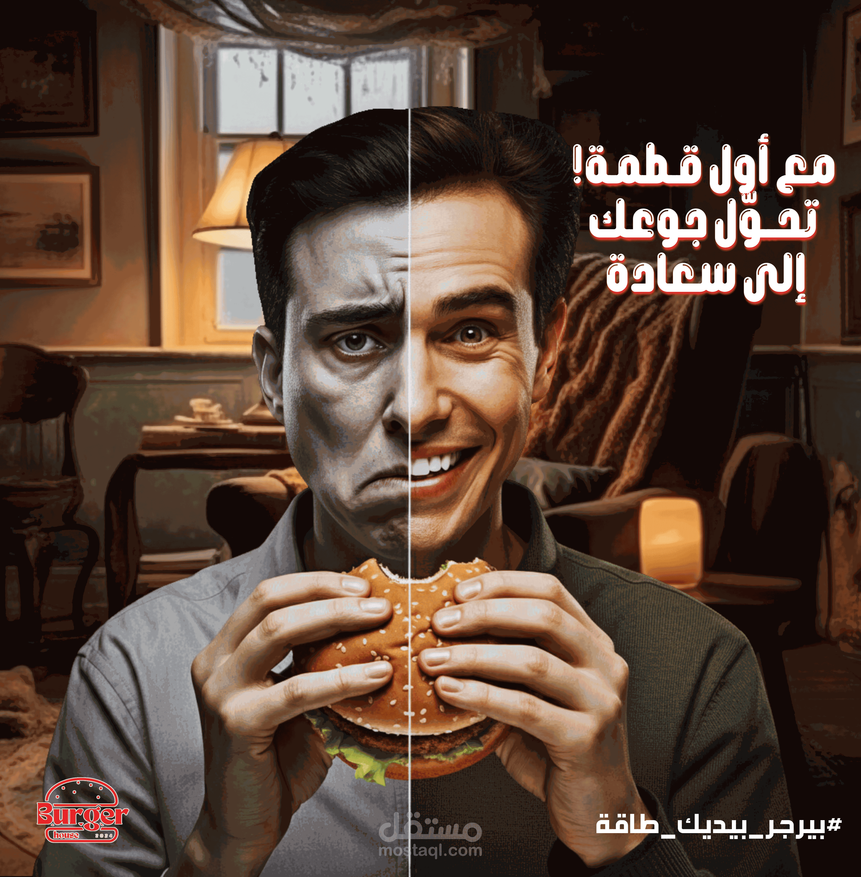 مشروع مطعم  تصميمات سوشيال ميديا- "مطعم برجر"