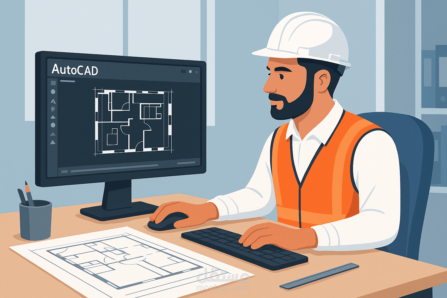 تصميم خرائط ومخططات هندسية بأستخدام  AutoCAD