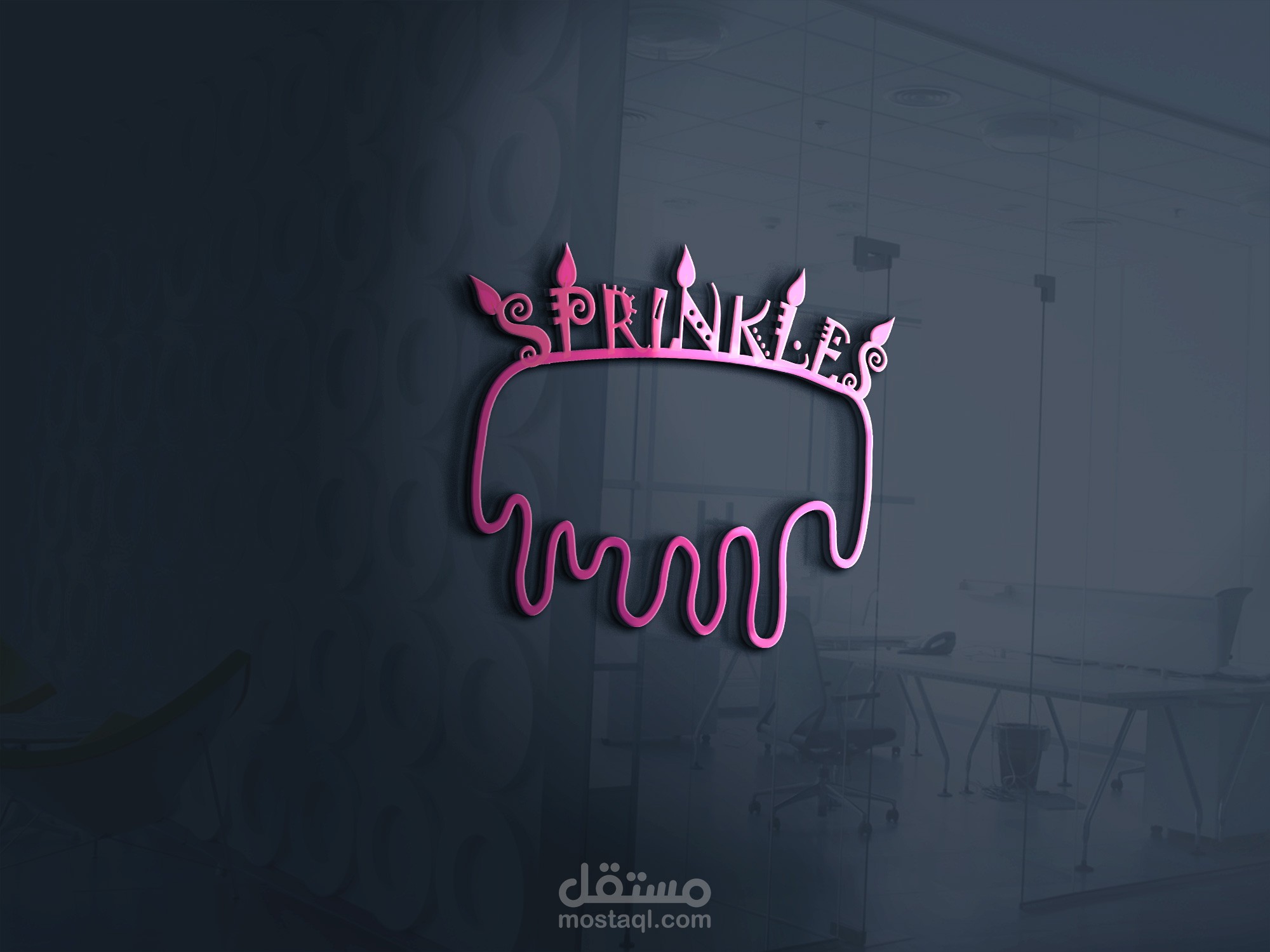 تصميم شعار لتطبيق حول التورتات و الحلويات SPRINKLES