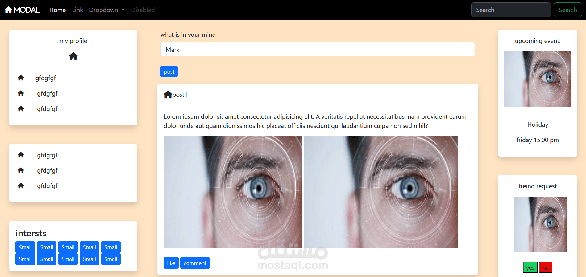 js responsive page