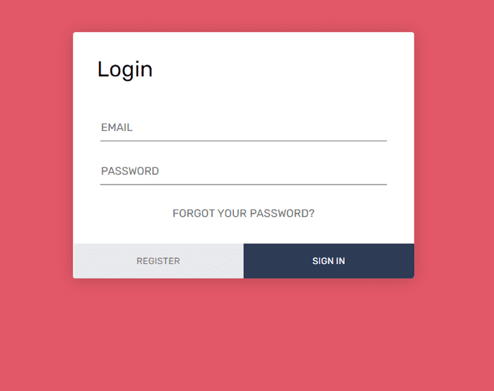 صفحة تسجيل (Login page)