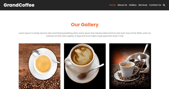 Coffee Shop Website