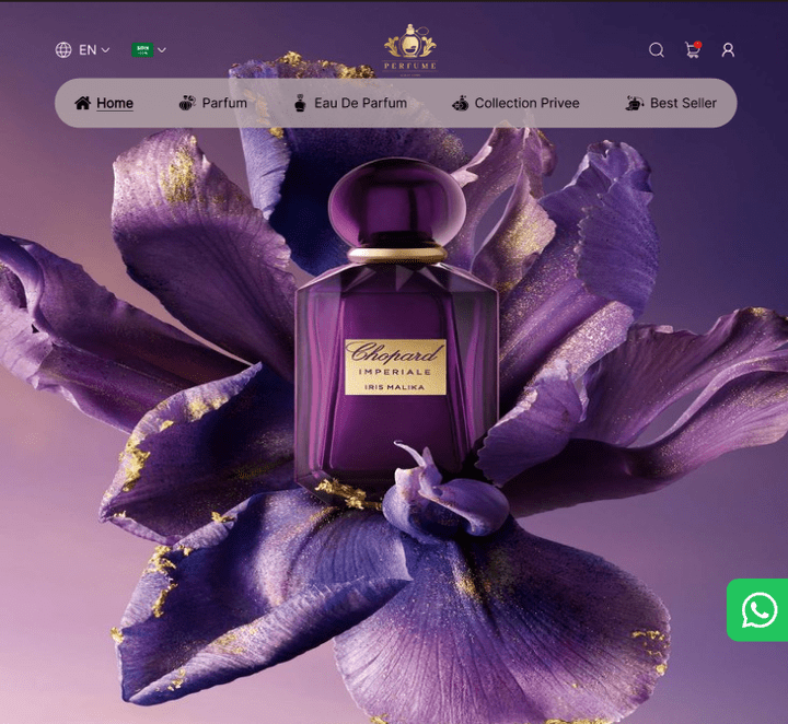 تصميم landing page لموقع عطور