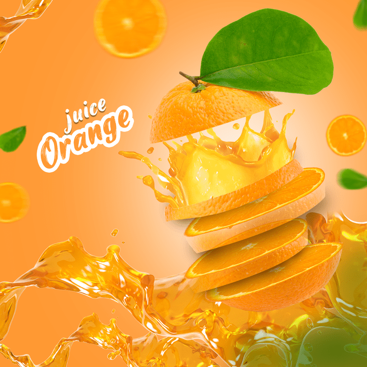 Social media design for orange juice