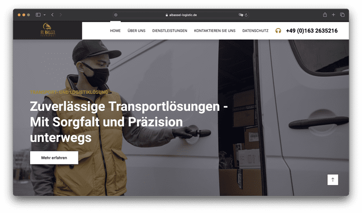 Albassel Logistic website