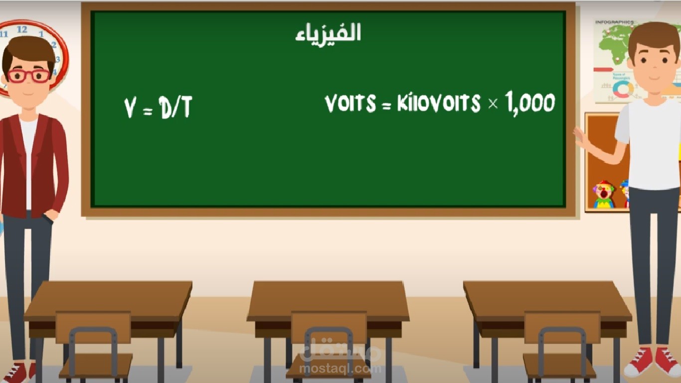 فيديو موشن جرافيك للإعلان عن خدمات معلمة
