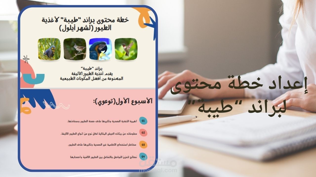 إعداد خطة محتوى لبراند طيبة