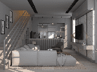 تصميم مطبخ مفتوح مع غرفة معيشة