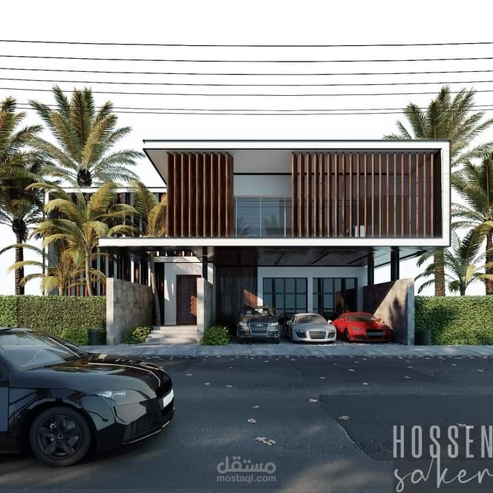 تصميم خارجي لفيلا سكنية