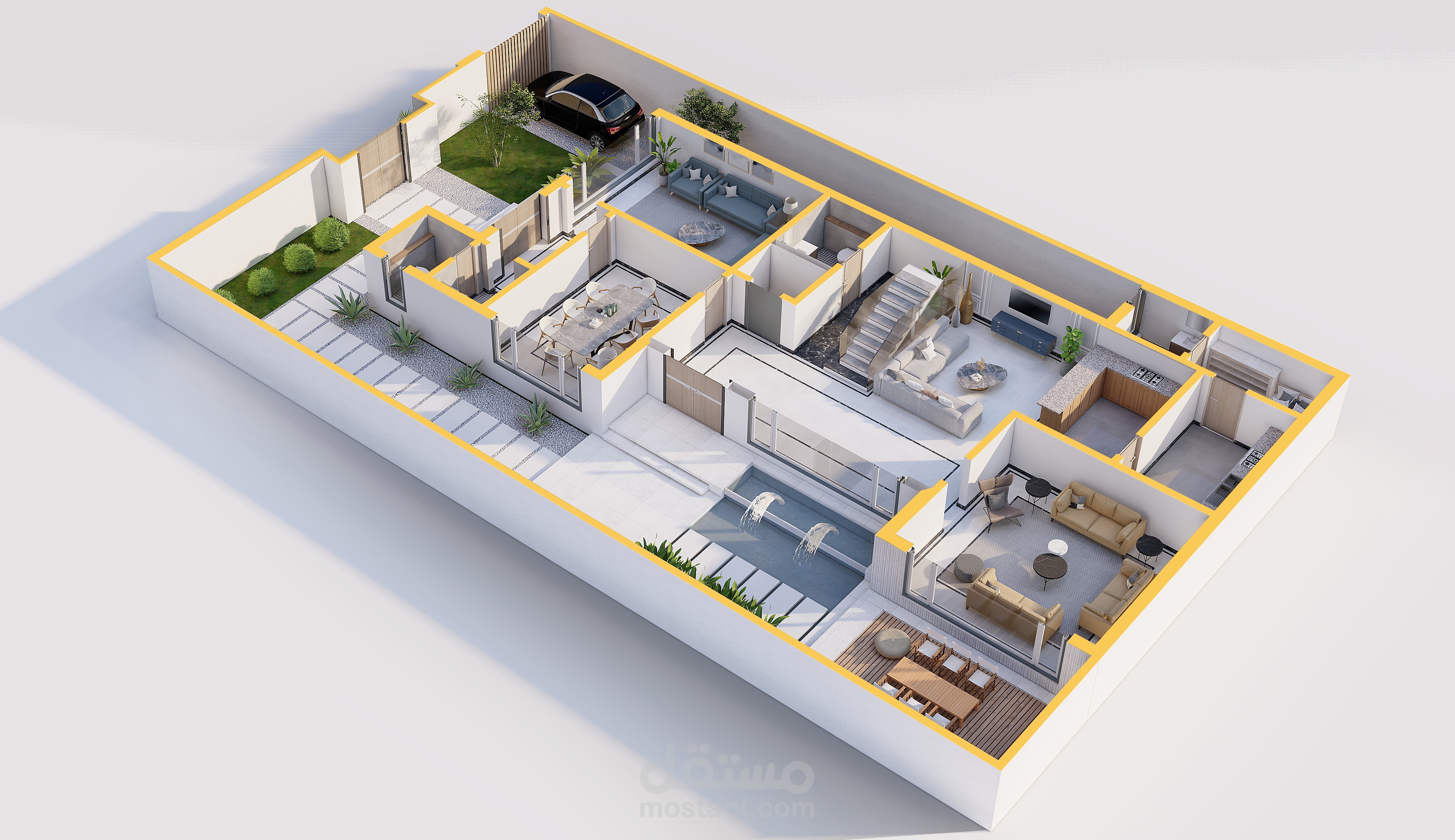 تصميم 3D plan / ثري دي بلان للمخططات المعمارية / خدمة خمسات