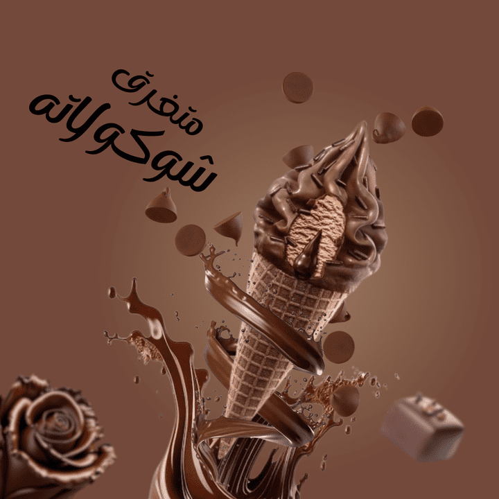 تصميم أيس كريم شوكولاته