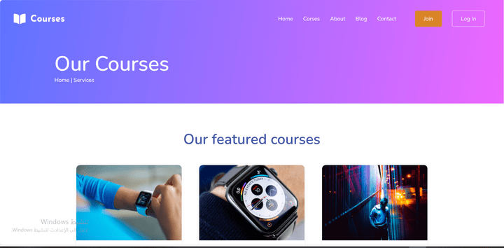 Courses Website