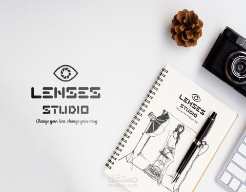 تصميم شعار LENSES STUDIO