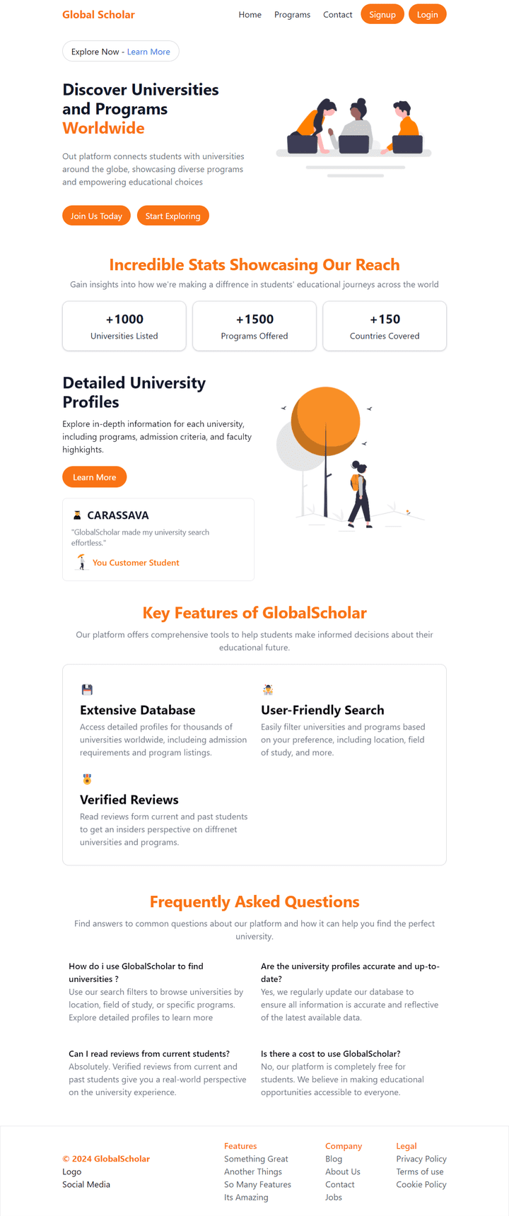 موقع لتقديم معلومات عن جامعات