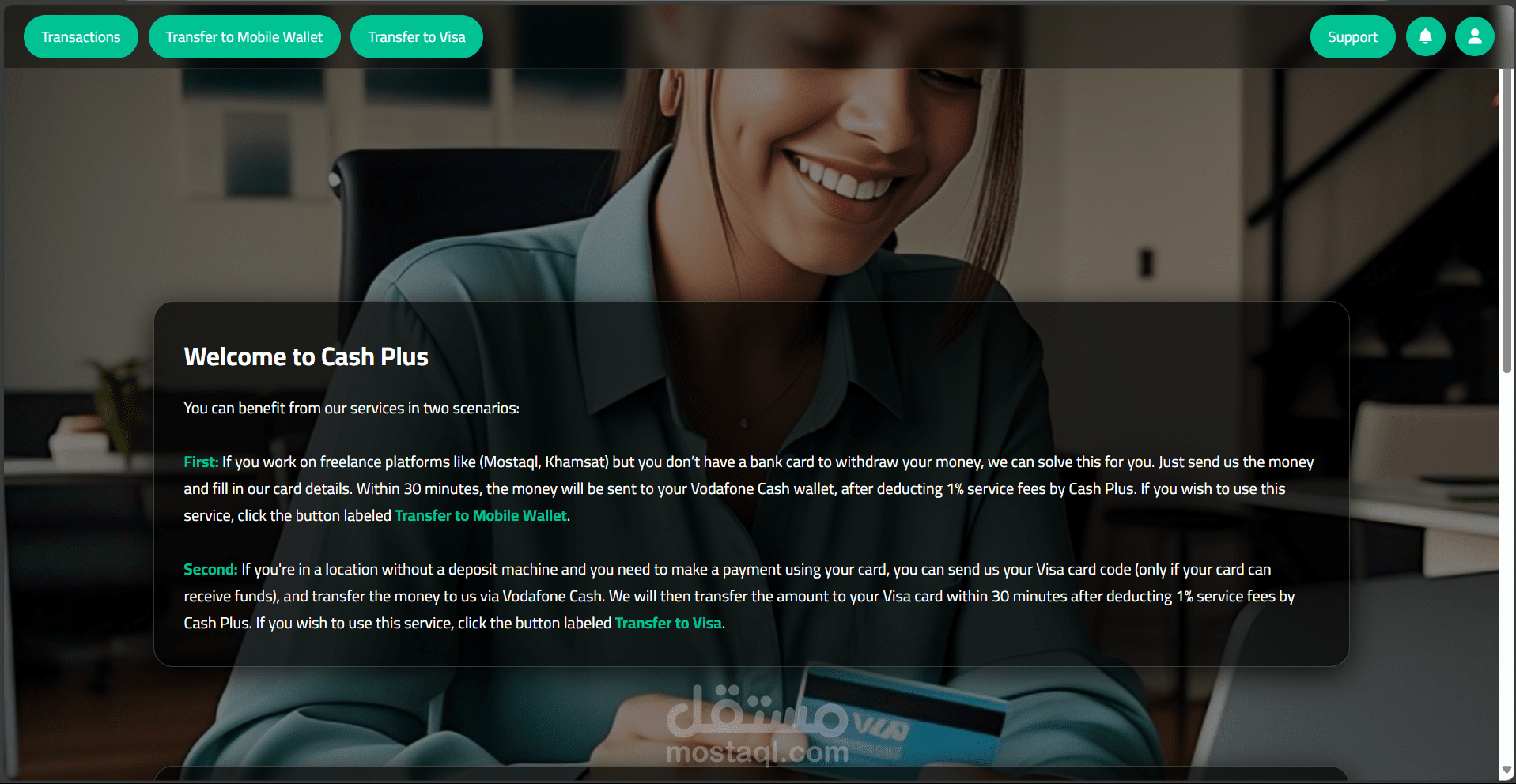 "Cash Plas" – قالب مالي احترافي مصمم بالكامل بلغات البرمجة (HTML/CSS/JS)