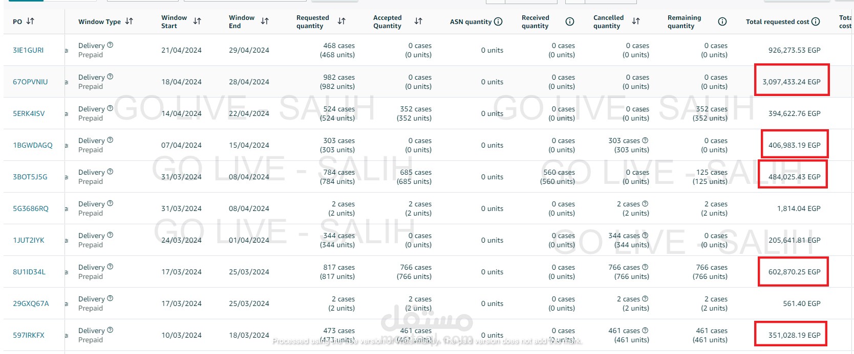 إدارة أوامر شراء Amazon Vendor Central بالملايين
