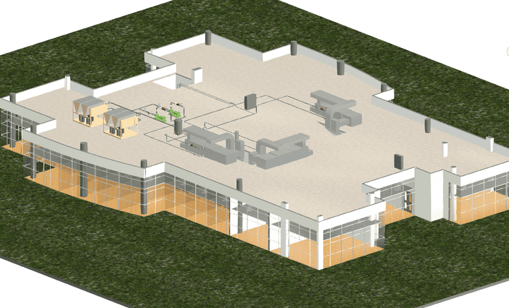 HVAC System for an Office Building using Revit