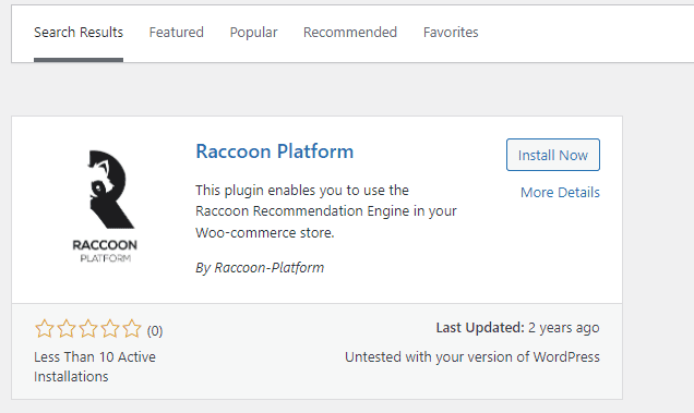 Racoon Platform ( Wordpress plugin )