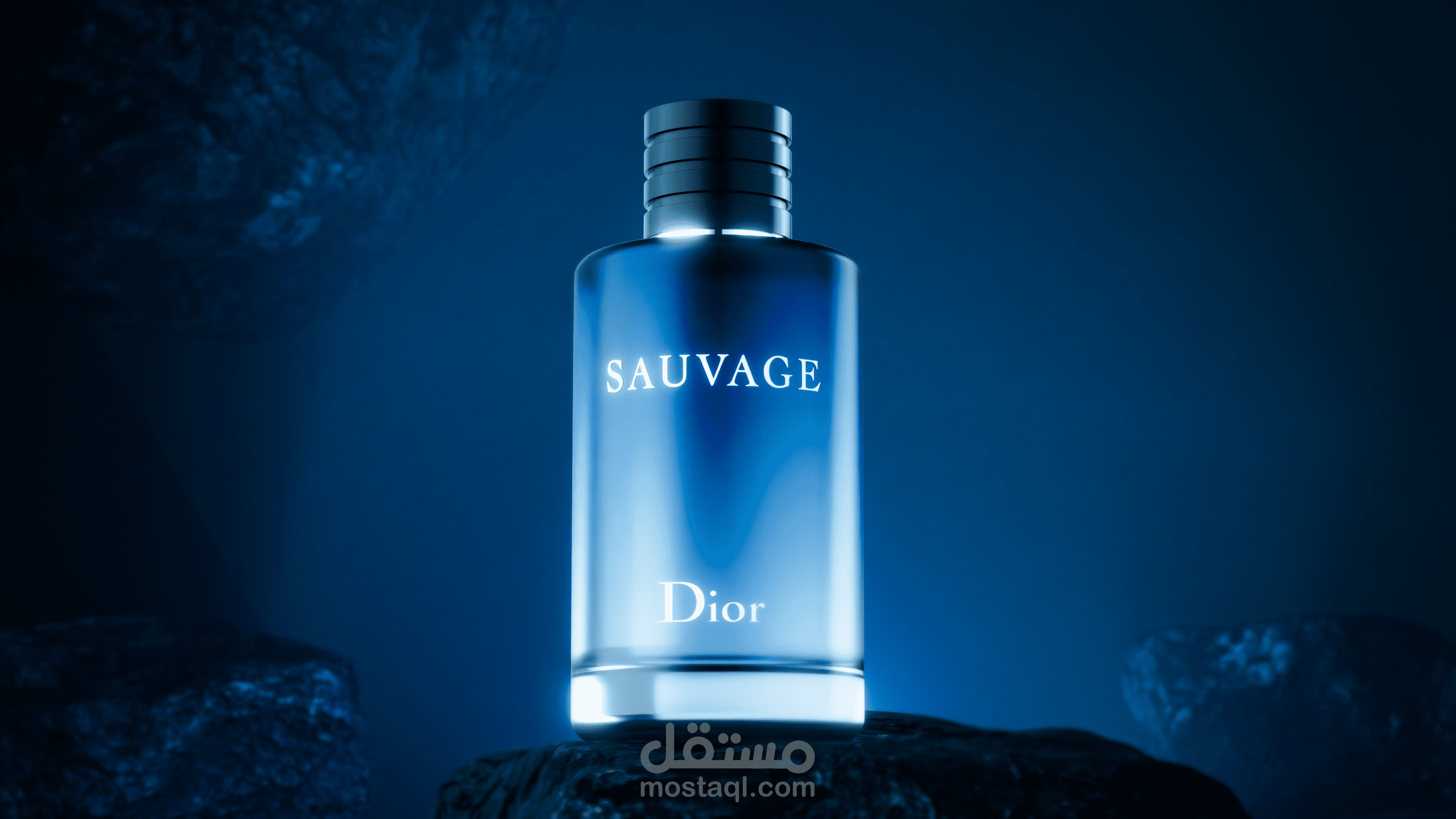 تحريك ثلاثي الأبعاد لعطر Dior Sauvage — تجربة بصرية فاخرة