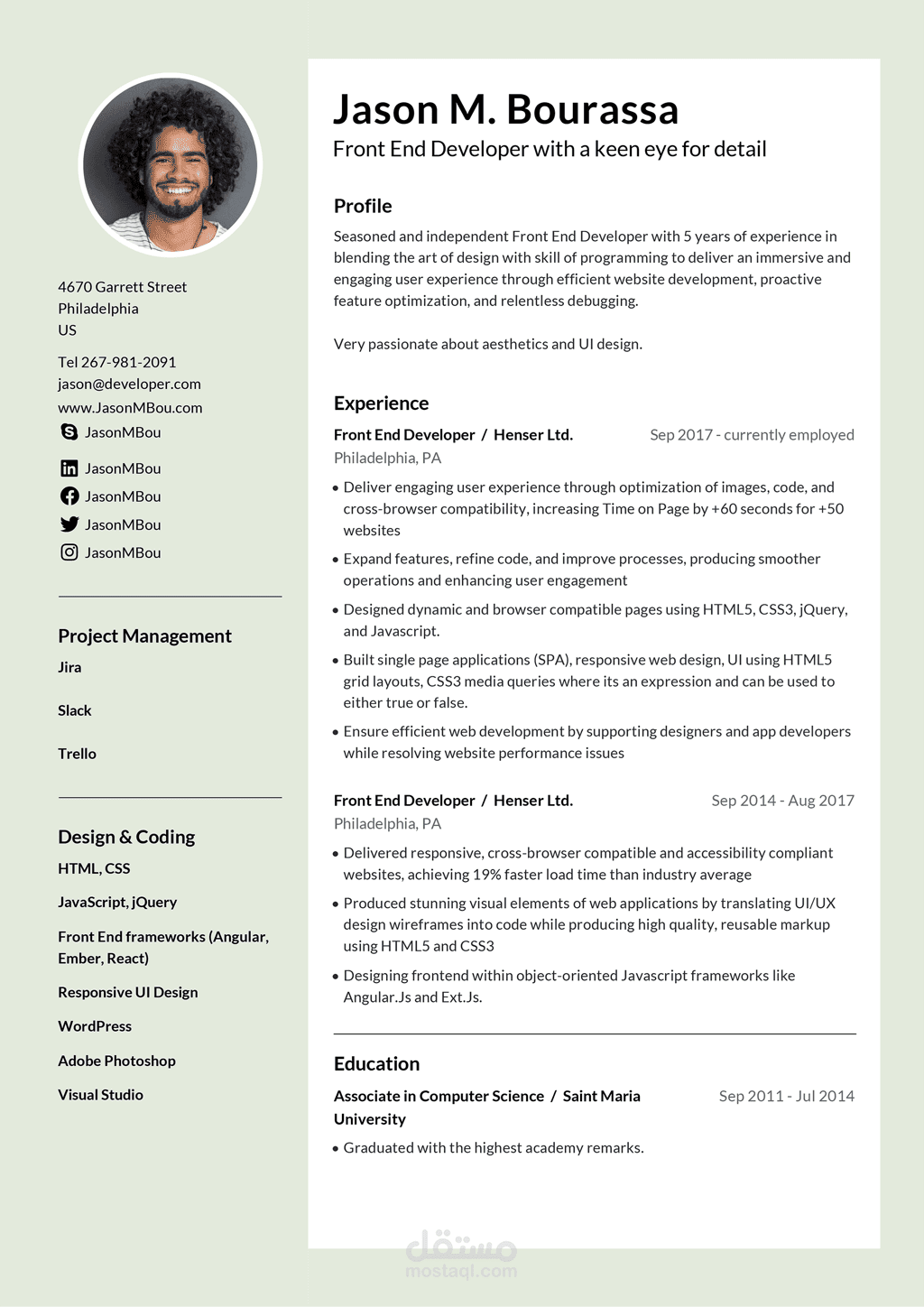 desgining &coding cv | مستقل