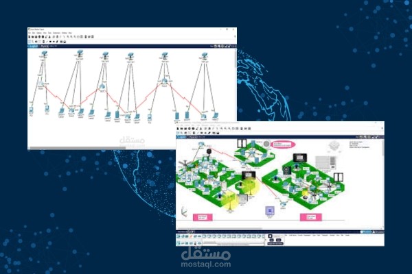 تصميم شبكة احترافية على برنامج Cisco Packet Tracer مع التوثيق والشرح
