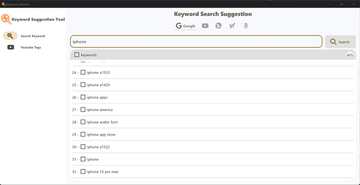 Keyword Suggestion Tool