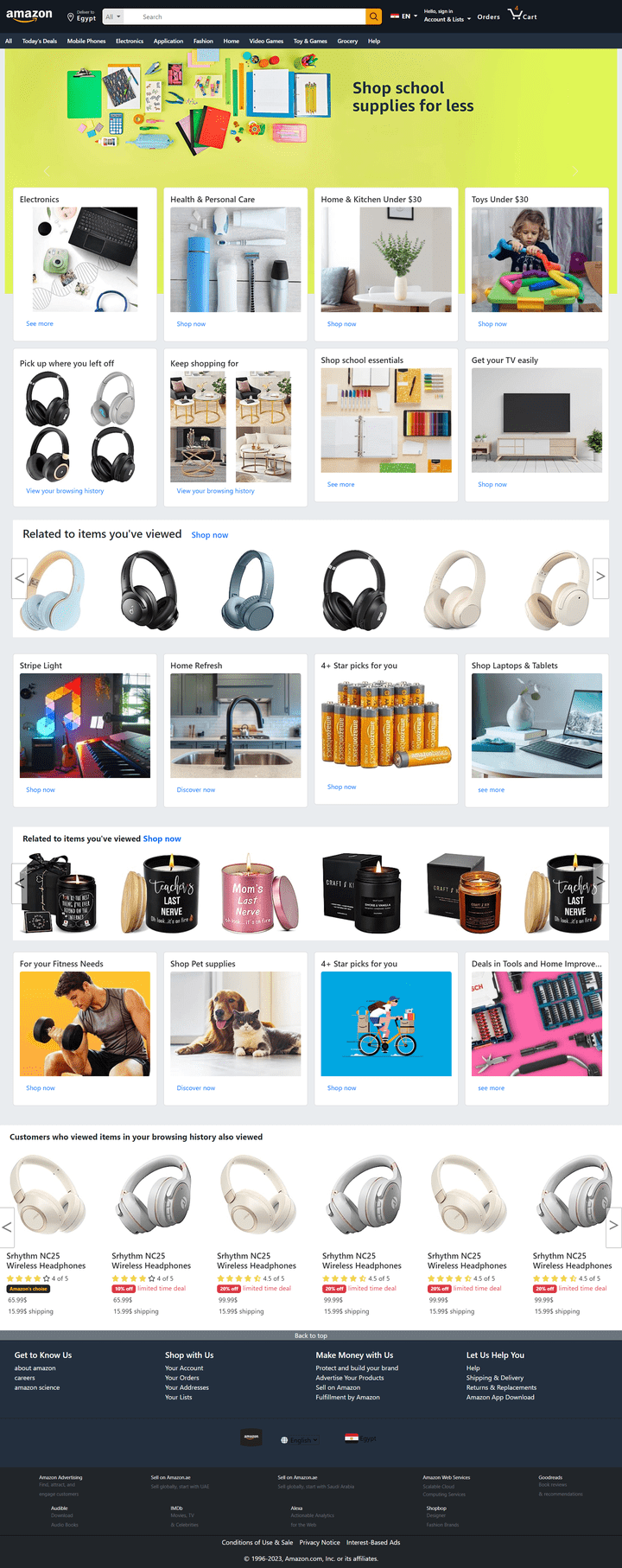 Amazon website