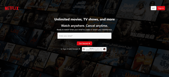 Netflix platform