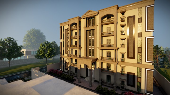 Neoclassical residential building in Riyadh