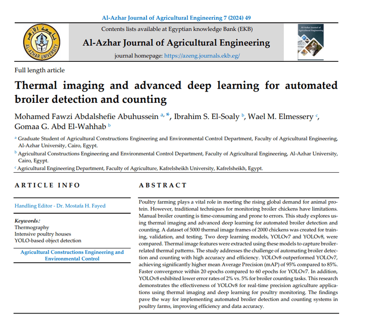 Thermal Imaging and Advanced Deep Learning for Automated Broiler Detection and Counting