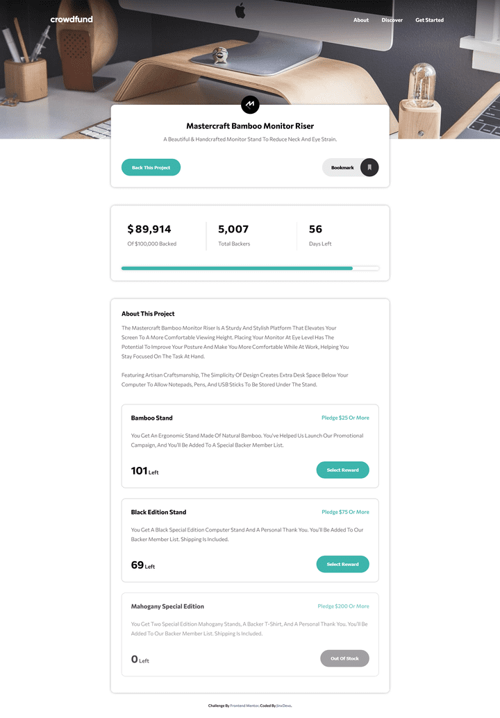 Crowdfunding product page