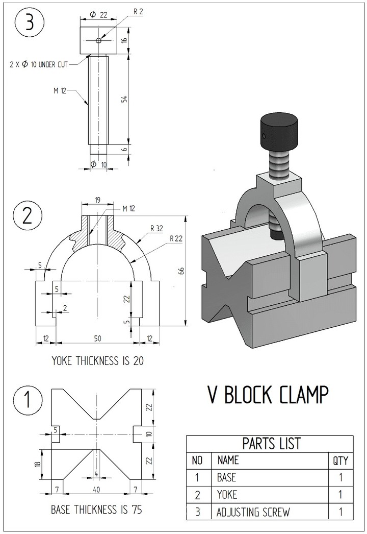 تصميم ثلاثي الأبعاد لمجسم على برنامج SolidWorks