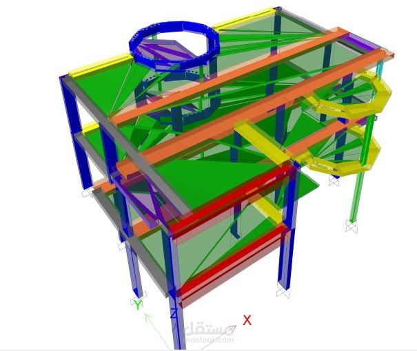 تحليل 3D وتصميم فيلا  على برنامجش الايتابس والأوتوكاد