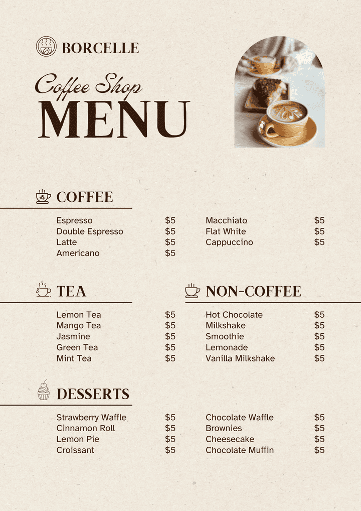 Menu designs