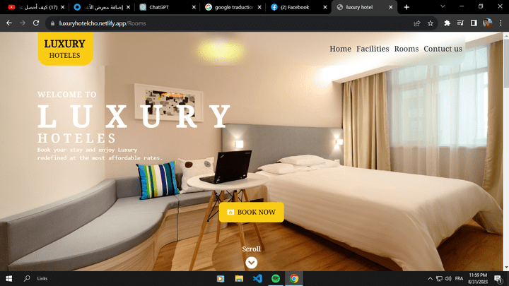 hotel website