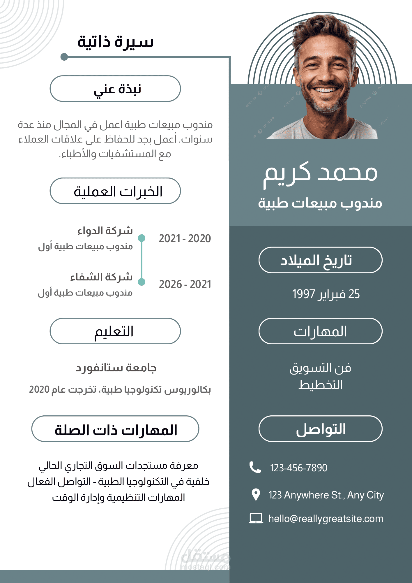 تصميم ( CV ) احترافي