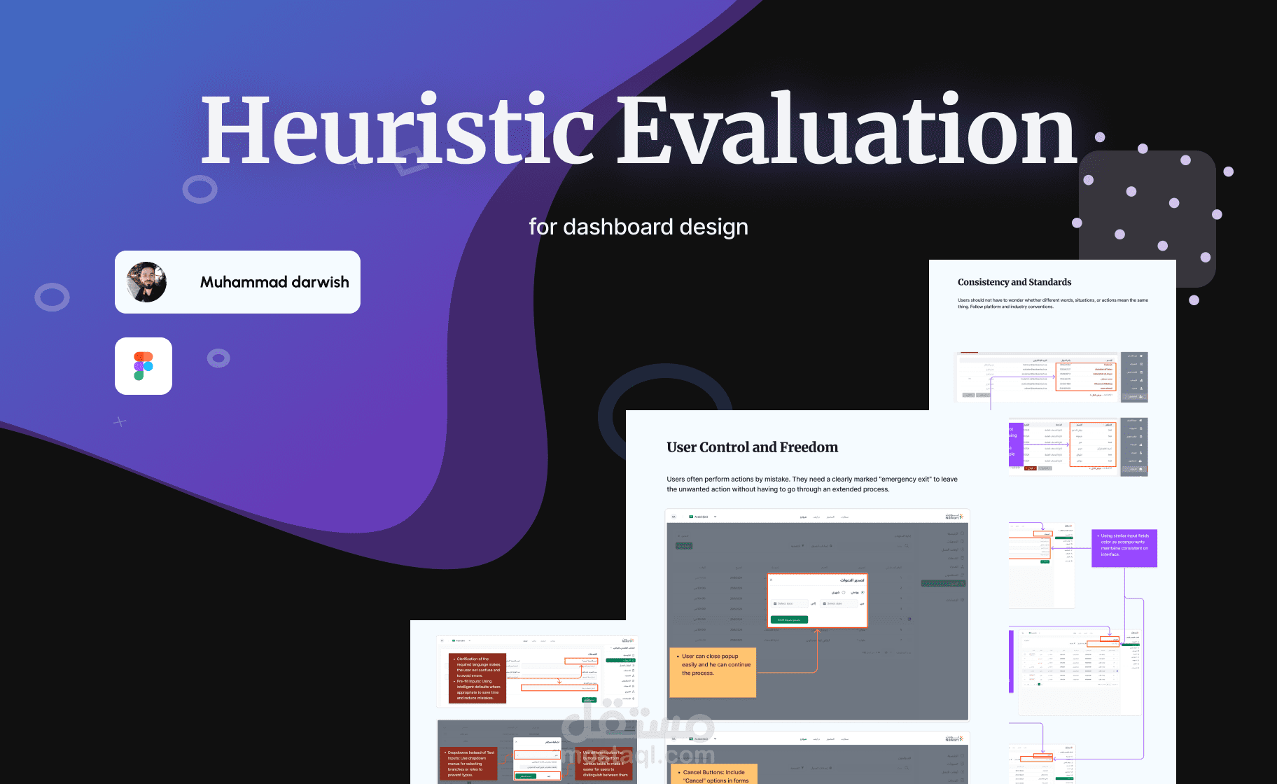 Heuristic Evaluation for old dashboard design