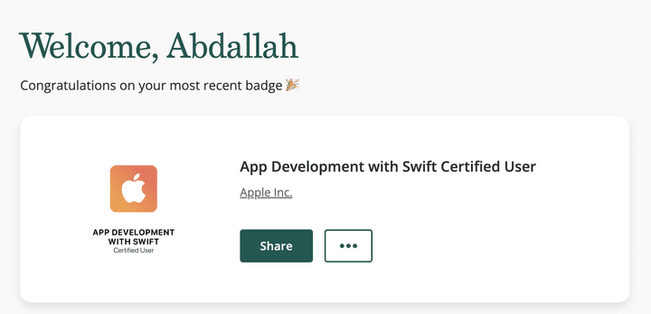 Apple Certified Developer - مبرمج iOS معتمد من ابل -