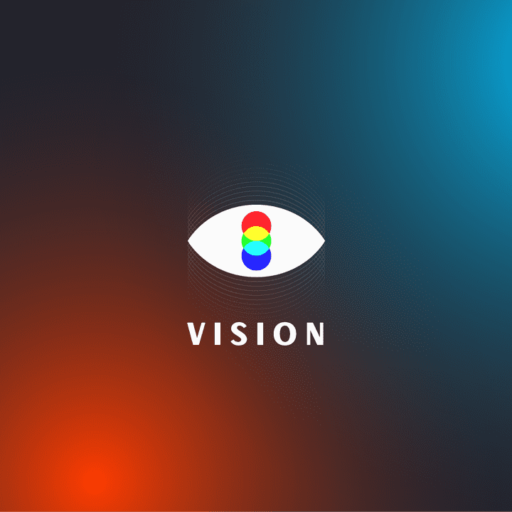 VISION LOGO DESIGN WITH RGB COLORS